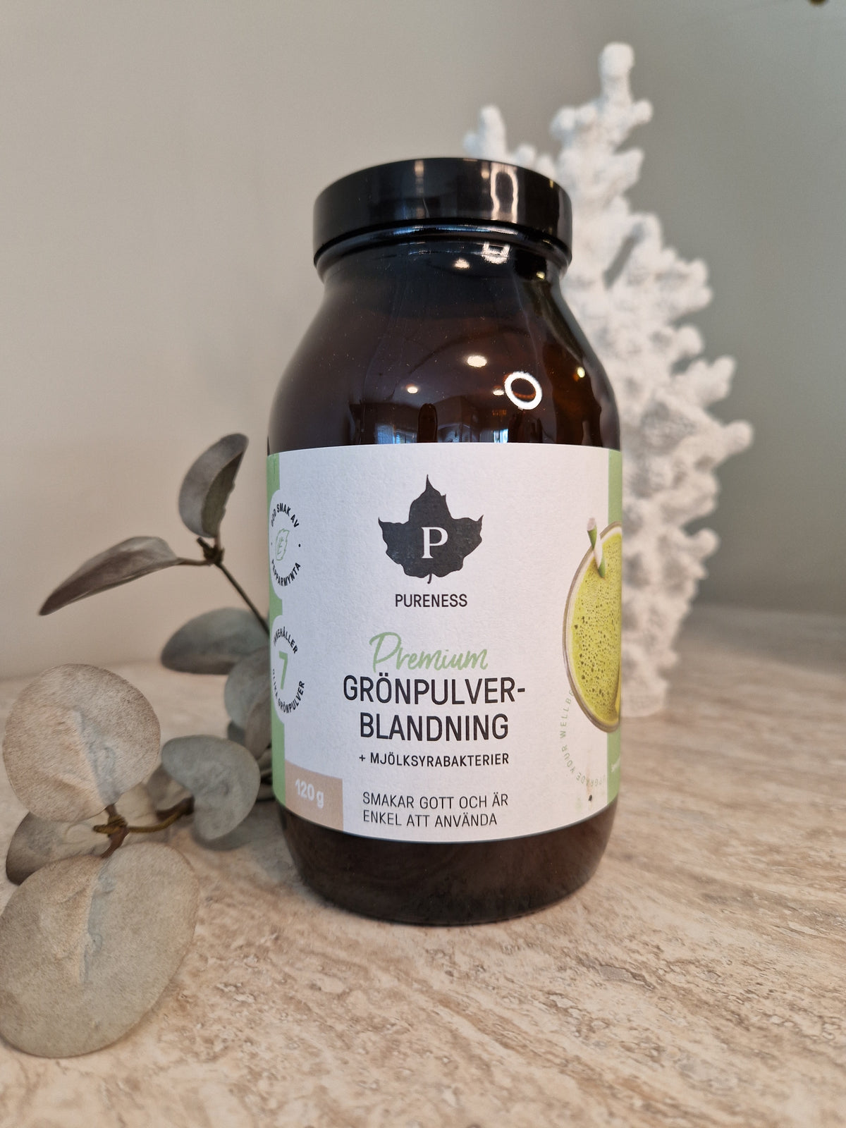 Pureness ~ Premium Grönpulverblandning + Mjölksyrabakterier