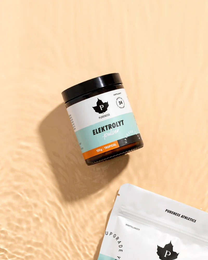 elektrolytpulver från pureness med smak av tropical