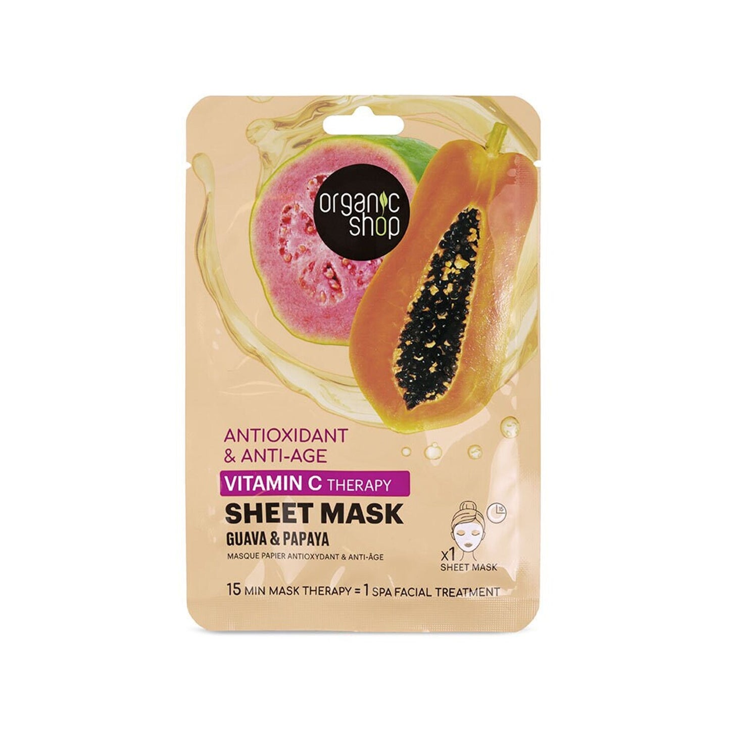 Organic Shop Vitamin C Therapy Sheet Mask Guava & Papaya 1st