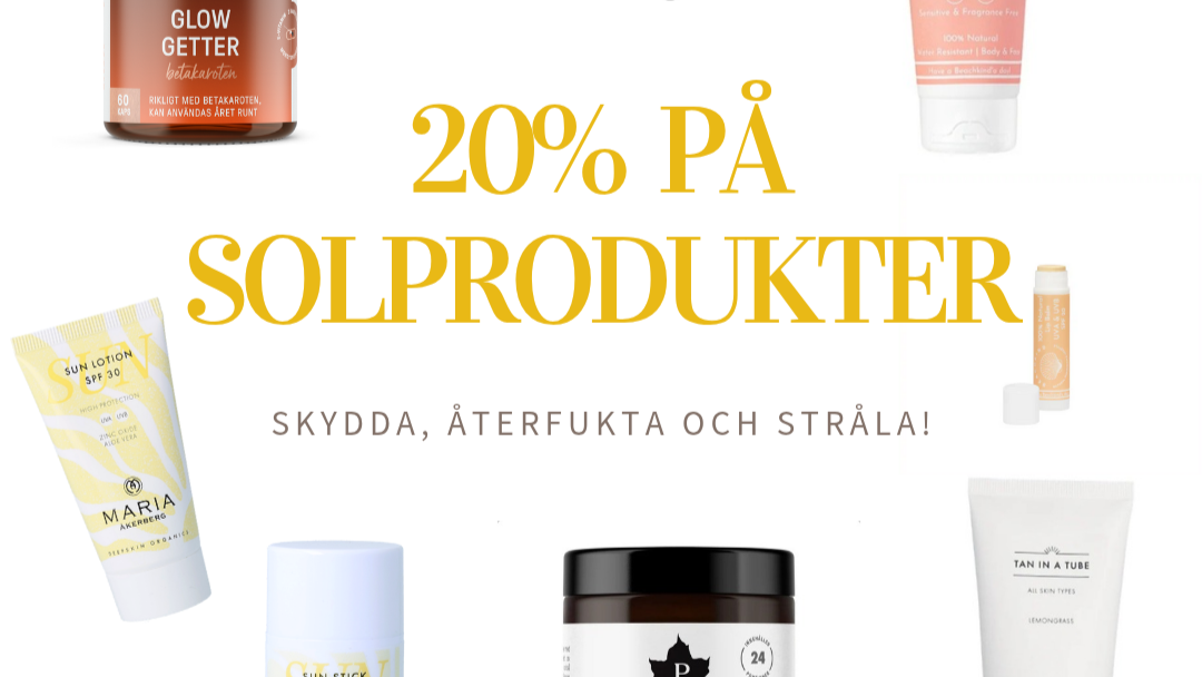 20% på all solvård 